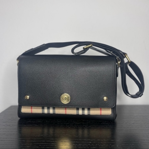 Burberry Bags Burberry Leather And Vintage Check Note Crossbody Bag